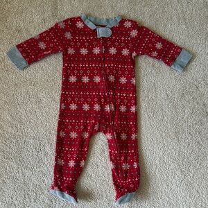 The Honest Company Red and Gray Kids Pajama Set